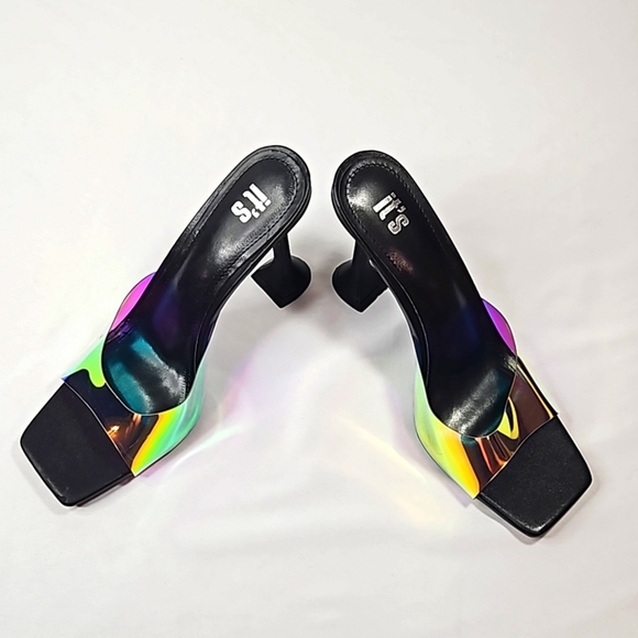 it's Iridescent black slip on heels Size 8 - Picture 4 of 9